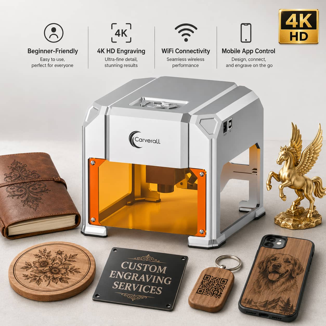 Industrial Laser Cutting Machines - Carverall Laser Engraver Machine, K4 3W,