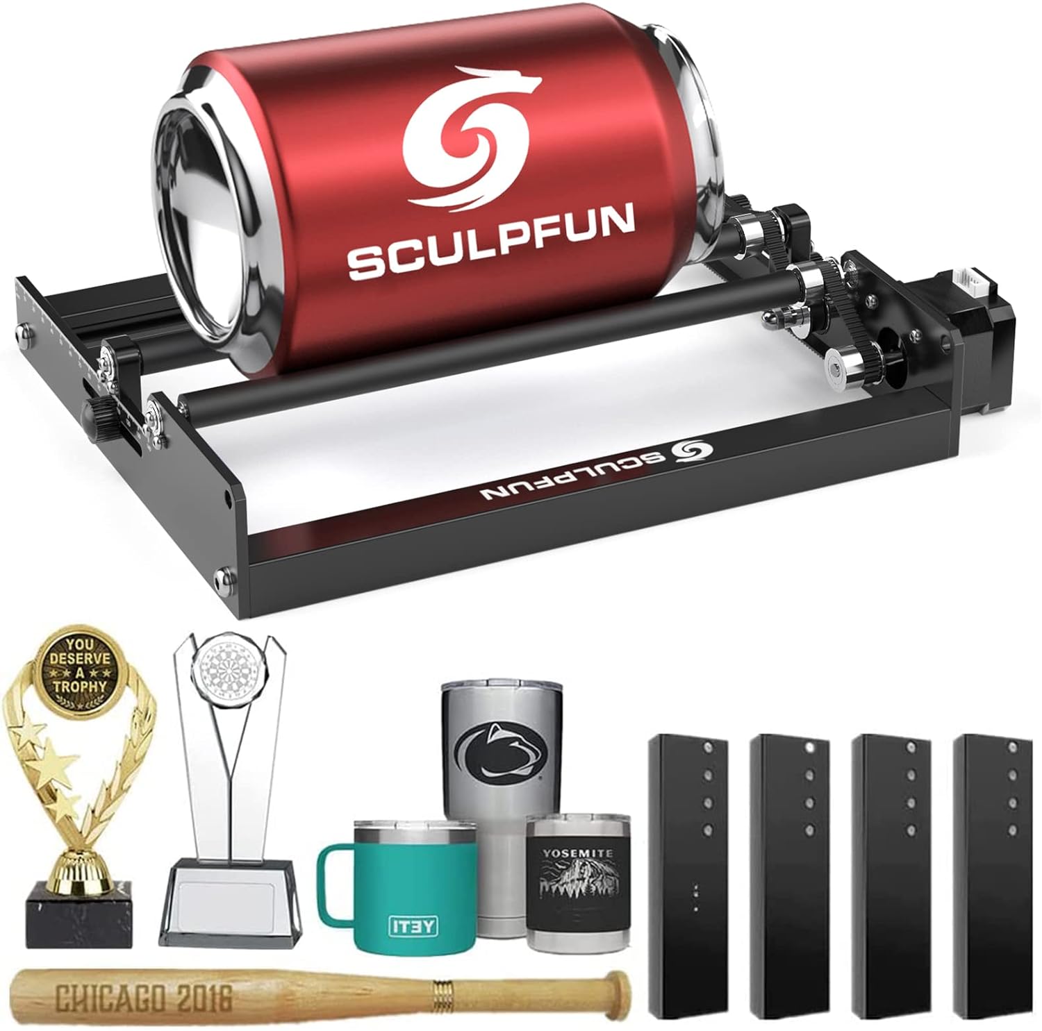 SCULPFUN Laser Rotary Roller L - đánh giá và giá Rotary Axis Laser Engraver