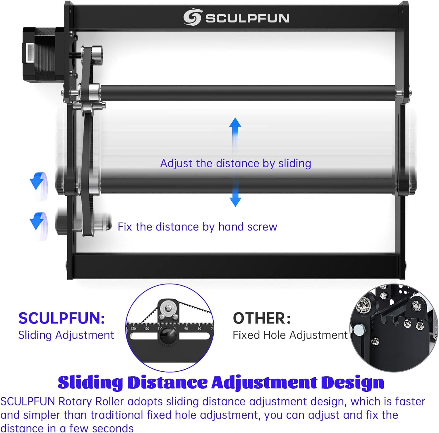 SCULPFUN Laser Rotary Roller L - đánh giá và giá Rotary Axis Laser Engraver