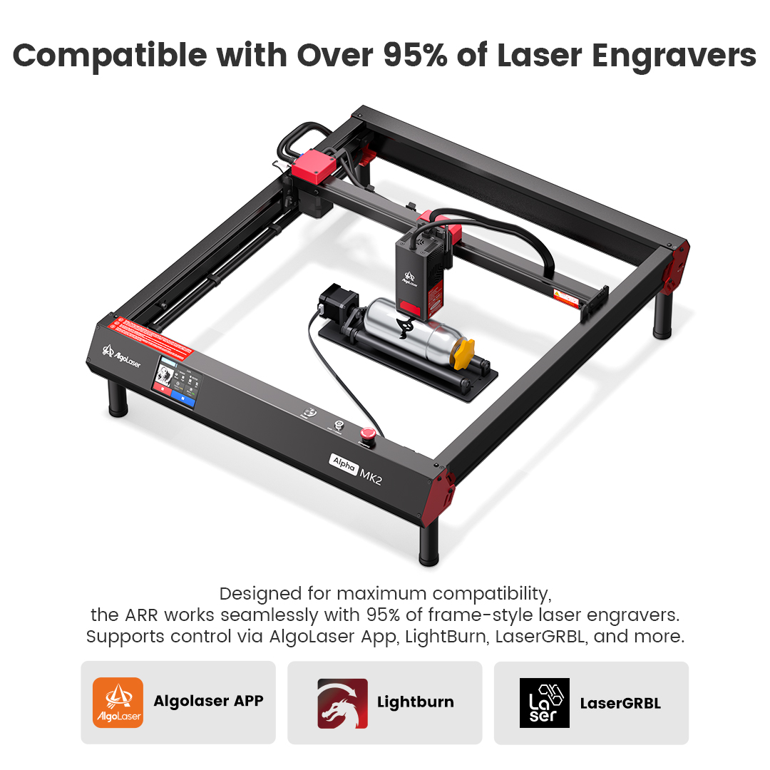 AlgoLaser Rotary Roller 360° R - đánh giá và giá Rotary Axis Laser Engraver