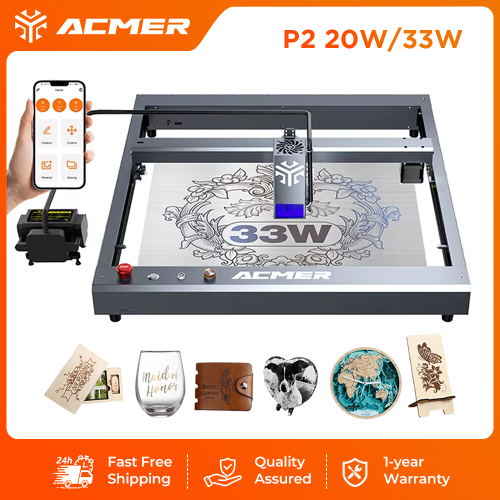 ACMER P2 33W Laser Engraver an - đánh giá và giá Industrial Laser Cutting Machines
