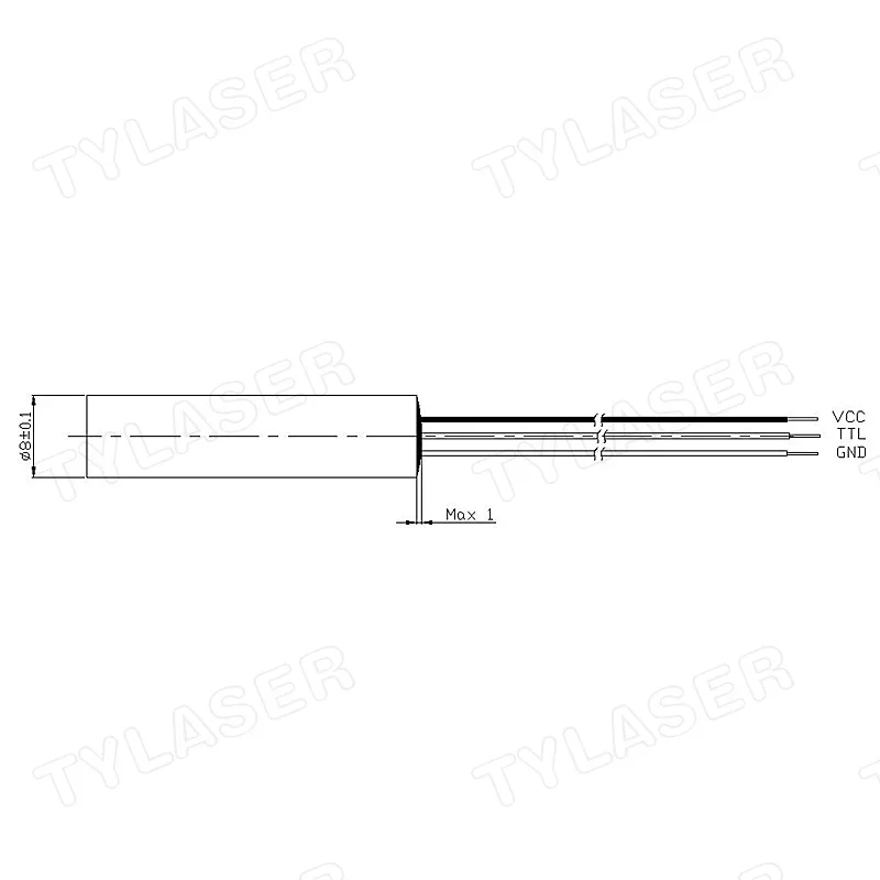 External TTL 8mm 635nm Red Dot - đánh giá và giá Industrial Grade Laser Pointer