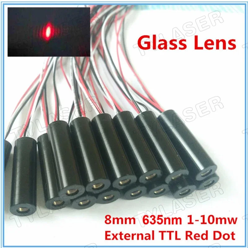 External TTL 8mm 635nm Red Dot - đánh giá và giá Industrial Grade Laser Pointer