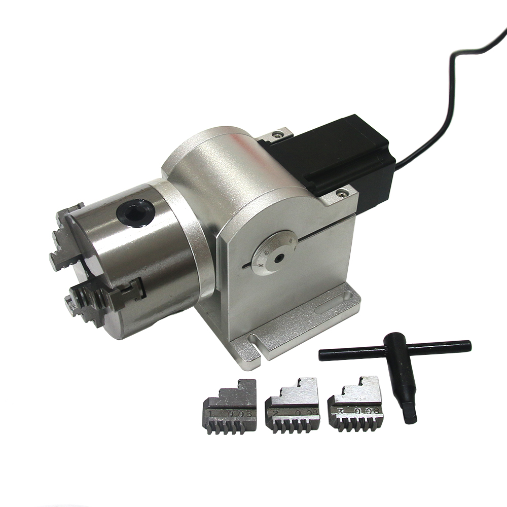 3 Claws Rotary Axis 80mm Chuck - đánh giá và giá Rotary Axis Laser Engraver